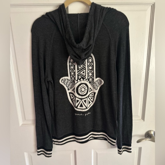 Spiritual Gangster Black and White Sweater - Picture 3 of 3